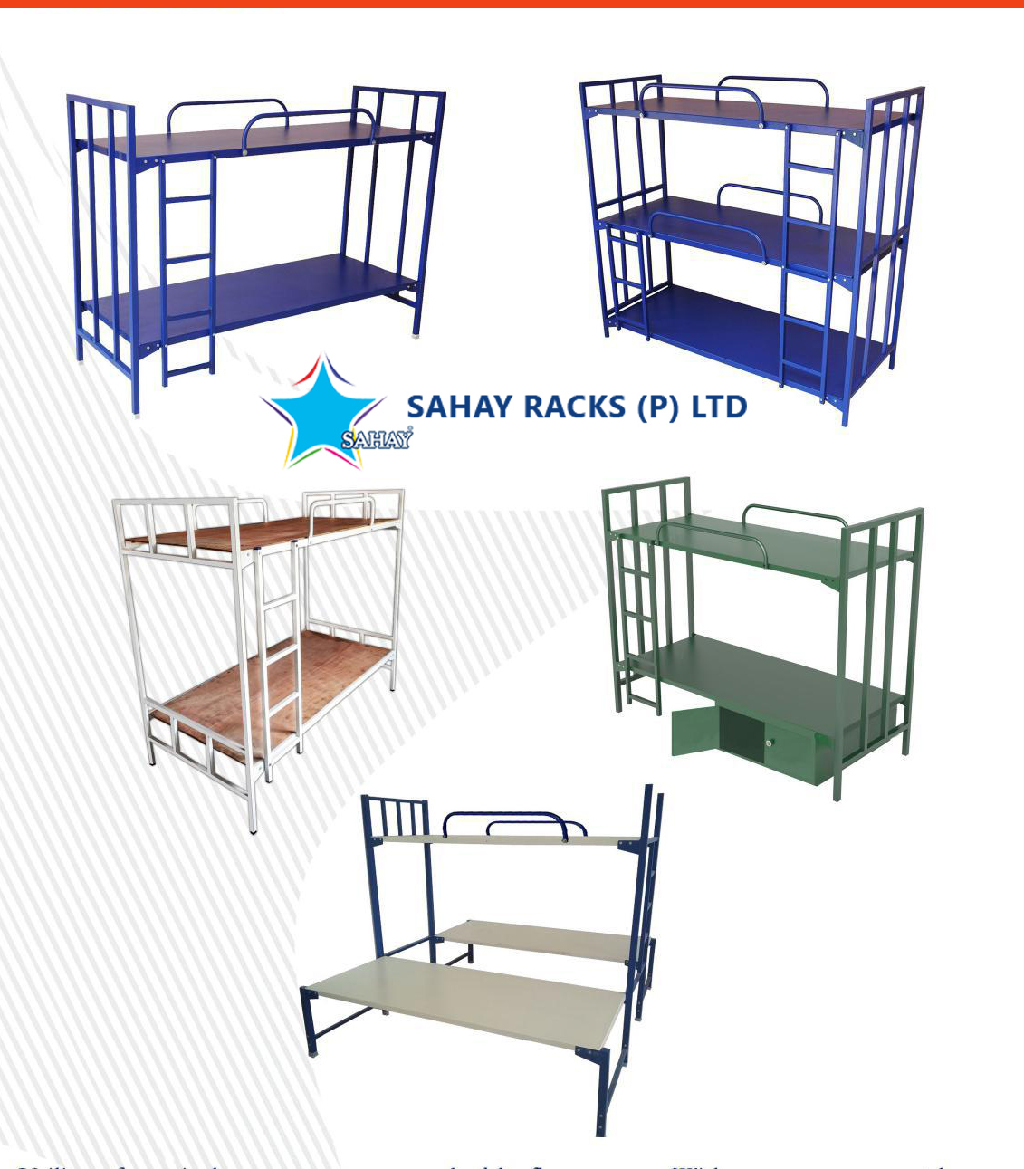 Metal Bunk Beds Manufacturer for Homes & Hostels | Sahay Racks