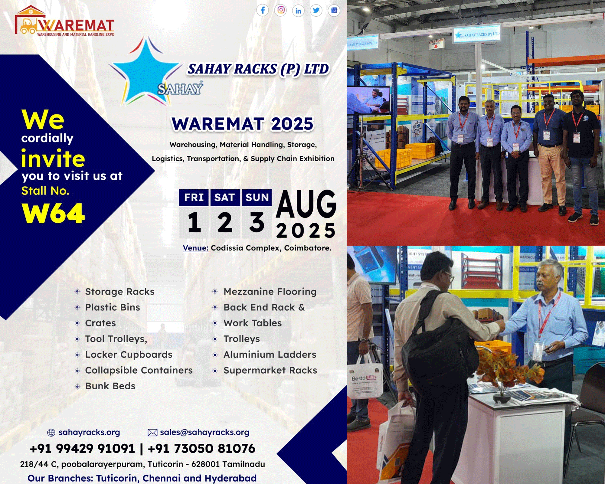 Sahay Warehouse Rack Manufacturers in chennai